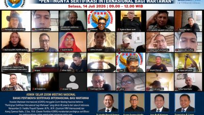 Hadapi Tantangan Dunia Pers, ASWIN Bekali Wartawan dengan Sertifikasi Internasional