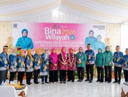 Kunjungan Kerja Ketua Tim Penggerak PKK Kabupaten Tangerang, di Desa Tanjakan Rajeg Bina Wilayah 2026 ‎