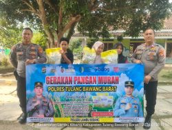Polsek Lambu Kibang Gelar Gerakan Pangan Murah di Tiyuh Lesung Bhakti Jaya Kecamatan Lambu Kibang