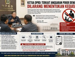 Ketua DPRD, Terkait Anggaran Pokir Dewan dilarang Menentukan Kegiatan