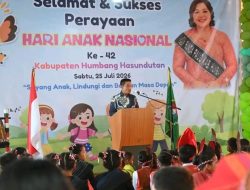Bupati Humbahas Hadiri Peringatan HAN ke-42, Orang Tua Berperan Penting Membangun Ketahanan Mental Anak
