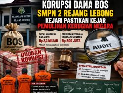 Korupsi Dana BOS SMPN 2 Rejang Lebong, Kejari Pastikan Kejar Pemulihan Kerugian Negara