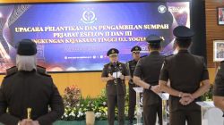 Lantik Lima Kajari, Kajati DIY Jabatan Bukan Sekadar Kedudukan Tetapi Amanah yang Harus Dijaga Serta Dipertanggungjawabkan Dengan Integritas