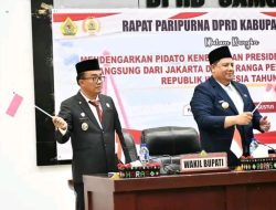 Bupati dan Wabup Samosir Bersama DPRD Dengarkan Pidato Kenegaraan Presiden RI
