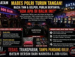 Mabes Polri Turun Tangan, Publik Pertanyakan Pengawasan di Batam