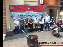 Sabu 56,893 Gram dan Ganja 232,782 Gram Dimusnahkan Sat Narkoba Polres Lahat