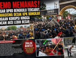 DEMO MEMANAS! Pagar DPRD Bengkulu Tercabut, Mahasiswa Desak KPK Bongkar Dugaan Korupsi hingga Ancam Aksi Lebih Besar