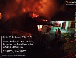 Kebakaran Rumah di Desa Sionom Hudon Selatan, Pemkab Humbahas Lakukan Penanganan Cepat