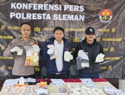 Polresta Sleman Sita Puluhan Ribu Obat Keras Jenis Trihexyphenidyl, dan Tahan 3 Orang Tersangka