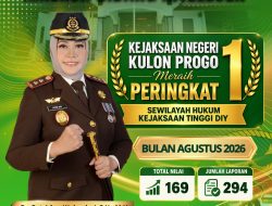 Kejaksaan Negeri Kulon Progo, Menempati Peringkat Terbaik se -DIY Dibidang Intelijen