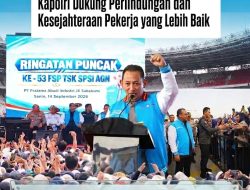 Hadiri HUT Buruh di Sukabumi, Kapolri Ajak Kawal Revisi UU Ketenagakerjaan Secara Damai dan Tertib