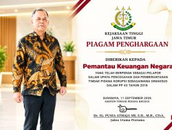 Laporan PKN Berujung Proses Hukum, Kejati Jatim Berikan Piagam Penghargaan