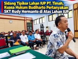 Sidang Lahan IUP PT Timah, Kuasa Hukum Budiharto Pertanyakan Asal-usul SKT dan Aliran Transaksi
