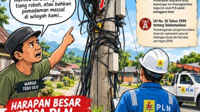 KABEL INTERNET ILEGAL MARAK DI TEBO ULU, WARGA DESAK PLN TEGAKKAN ATURAN DAN LAKUKAN PEMUTUSAN