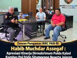 Dewan Pengawas WRC PAN-RI” Habib Muchdar Assegaf : Apresiasi Kinerja Dirreskrimum Polda Kalsel Kombes Pol Frido Situmorang Beserta Jajaran Dalam Pelayanan Presisi