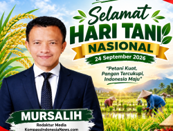 Bang Ali dan Jajaran Media KompassIndonesiaNews Ucapkan Selamat Hari Tani Nasional 2026