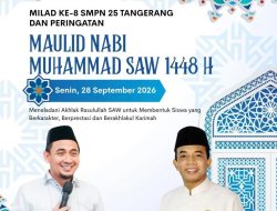 Maulid Nabi dan Milad ke-8 SMPN 25 Kota Tangerang Meriah, Siswi Kelas 7 Tunjukkan Hafalan Al-Qur’an 30 Juz