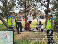 Berikan Rasa Aman bagi Wisatawan, Sat Lantas Polres Tulang Bawang Barat Gelar Patroli Ke Tempat Objek Wisata