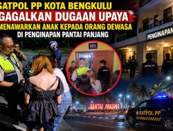 Satpol PP Kota Bengkulu Gagalkan Dugaan Upaya Menawarkan Anak kepada Orang Dewasa di Penginapan Pantai Panjang