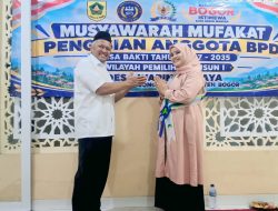 Musyawarah  Mufakat, ABDUL KADIR DAN SLAMET HARTONO Ditetapkan  SEBAGAI Anggota BPD Waringin  Jaya DAPIL 1