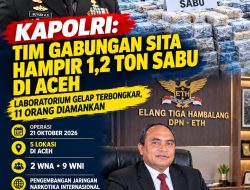 Safrizal Ketum Elang Tiga Hambalang Apresiasi Kinerja Kapolri, Tim Gabungan Sita Hampir 1,2 Ton Sabu di Aceh