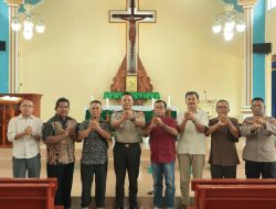 Pererat Silaturahmi dengan Jemaat, Kapolres Tulang Bawang Barat Gelar Minggu Kasih di Gereja Yohanes Paulus Murni jaya