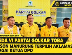 Musda VI Partai Golkar Toba, Tomson Manurung Terpilih Aklamasi sebagai Ketua DPD