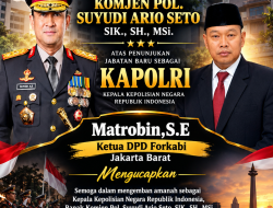 Ketua DPD Forkabi Jakarta Barat Beri Ucapan Selamat kepada Suyudi Ario Seto